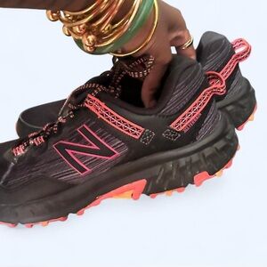 New Balance Black and Pink Trail Running Shoes